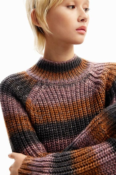 Sweater - Desigual Striped Knit Pullover